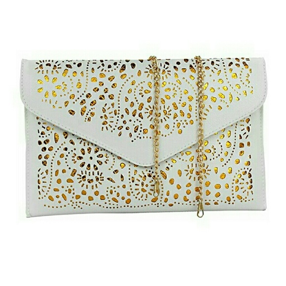 Bags Large Laser Cut Clutchshoulder Baghandbag Poshmark
